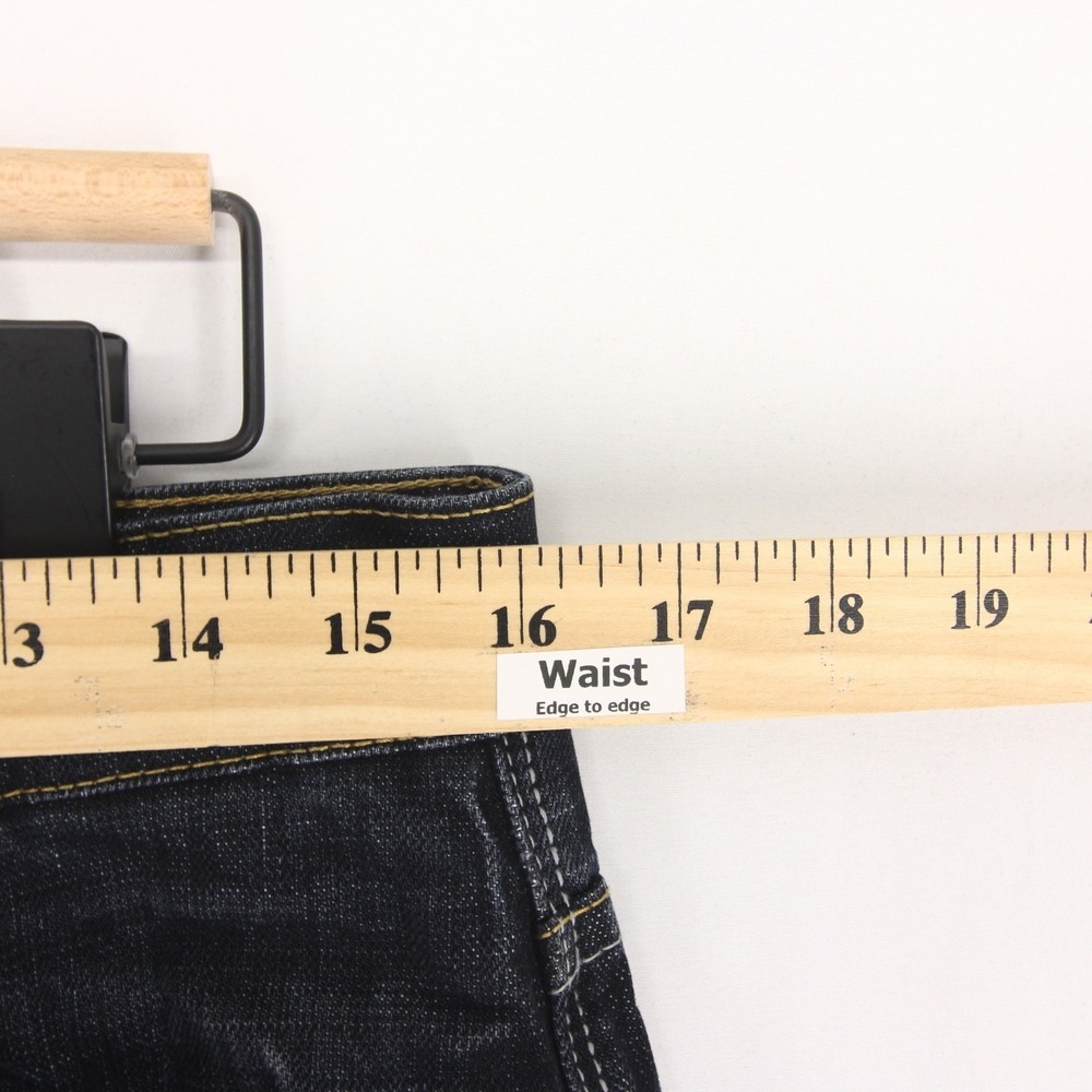 Talldege And Co Jeans Mens 32 Blue Raw Dark Wash Straight Leg Made In Italy - Picture 6 of 12